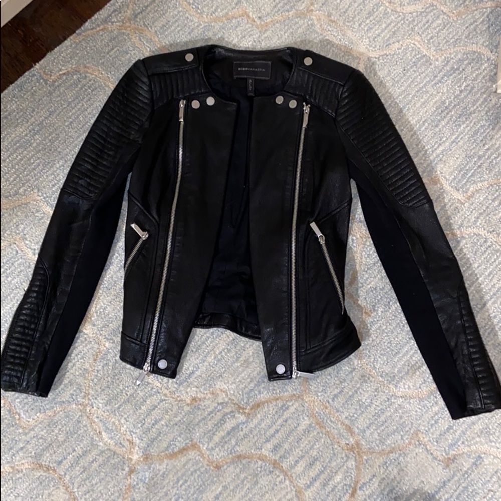 ▪️BCBGMAXAZRIA LEATHER MOTORCYCLE JACKET▪️